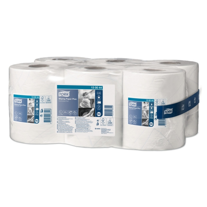 Poetspapier Tork M2 Plus Premium 2-laags 125m wit 130044