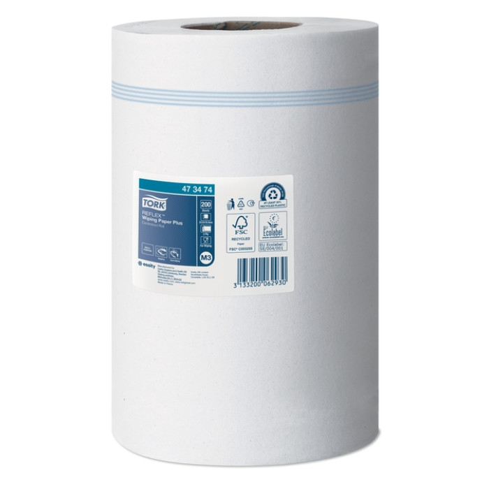 Poetspapier Tork M3 Reflex Plus Advanced 2-laags 200 vel wit 473474