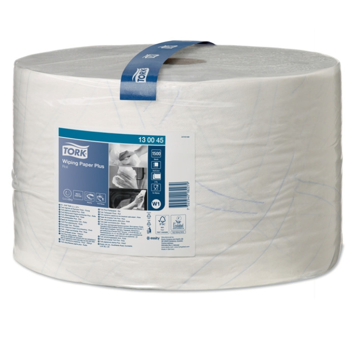 Poetspapier Tork W1 Plus Premium 2-laags 1500 vel wit 130045