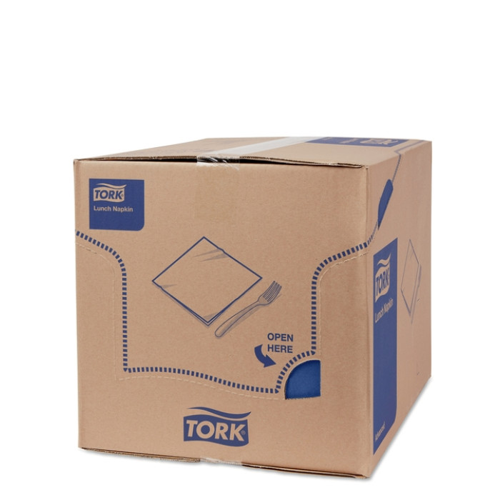 Lunchservet Tork Advanced 1/8 vouw 2-laags 328x325mm 200 vel donkerblauw 477421