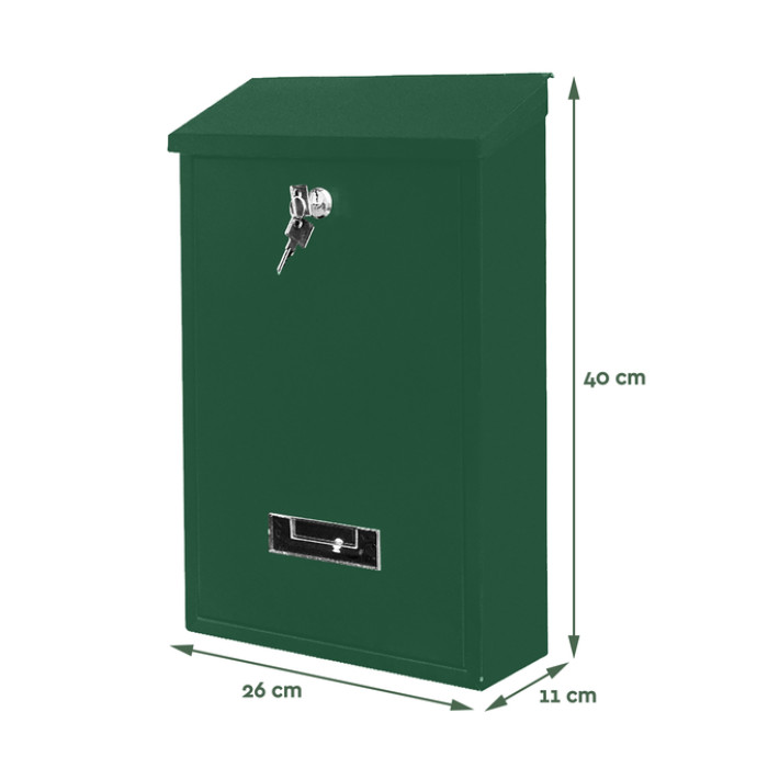 Brievenbus BRASQ PB100 Basic wand groen