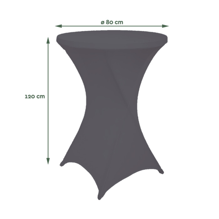 Tafelrok BRASQ voor statafel 80cm antraciet