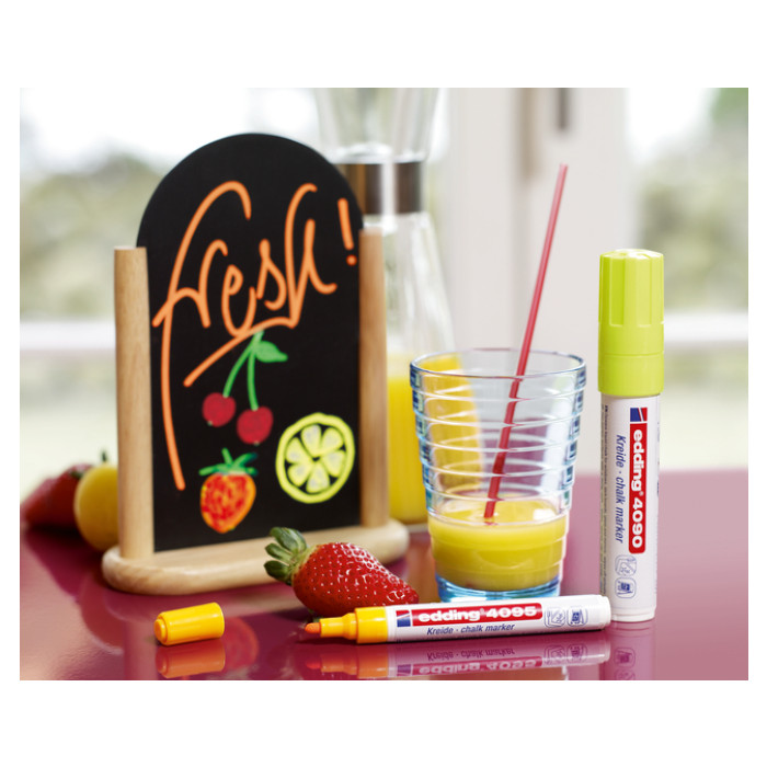 Krijtstift edding 4090 window blok 4-15mm neon oranje