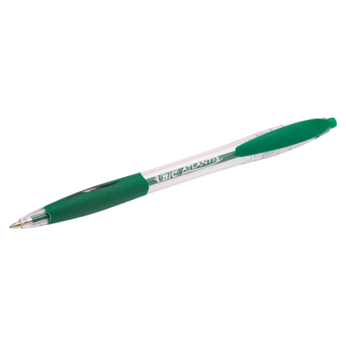Balpen Bic Atlantis classic grip clic medium groen