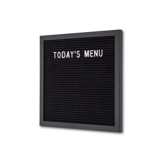 Letterbord IEZZY 30x30cm zwart hout