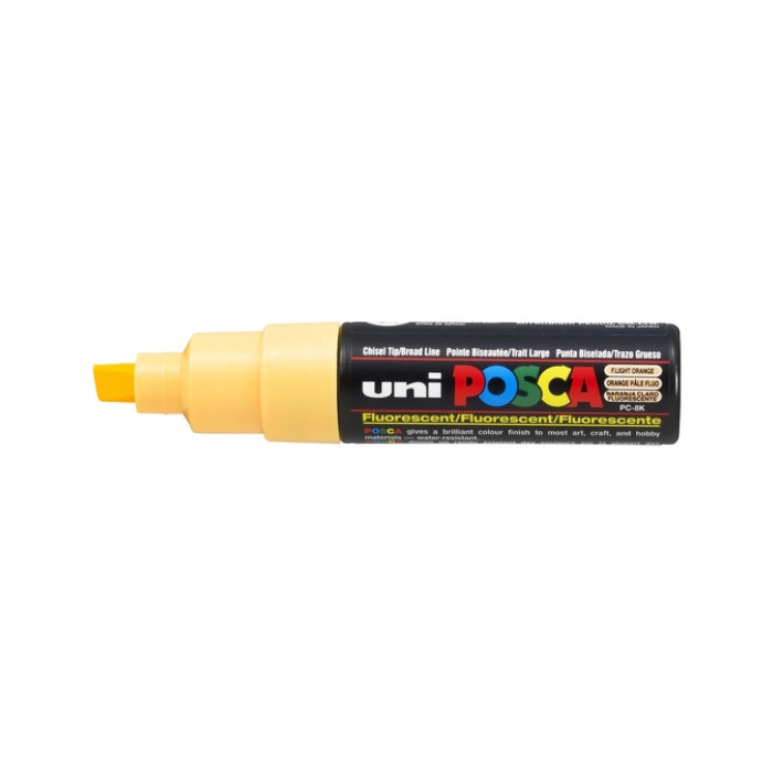 Paintmarker Uni POSCA PC8K breed schuin fluor lichtoranje
