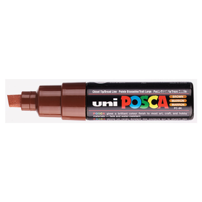 Paintmarker Uni POSCA PC8K breed schuin bruin