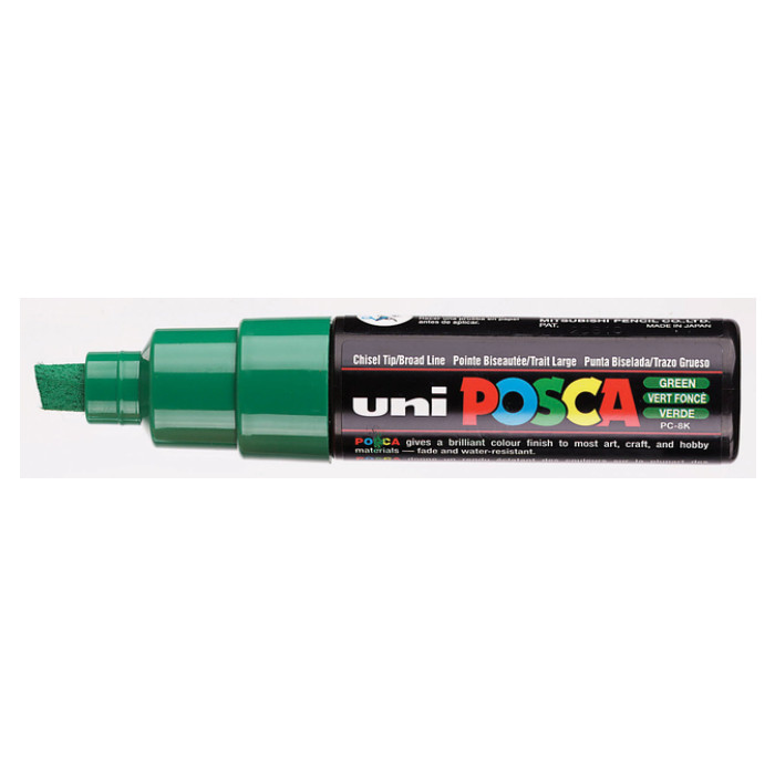 Paintmarker Uni POSCA PC8K breed schuin donkergroen