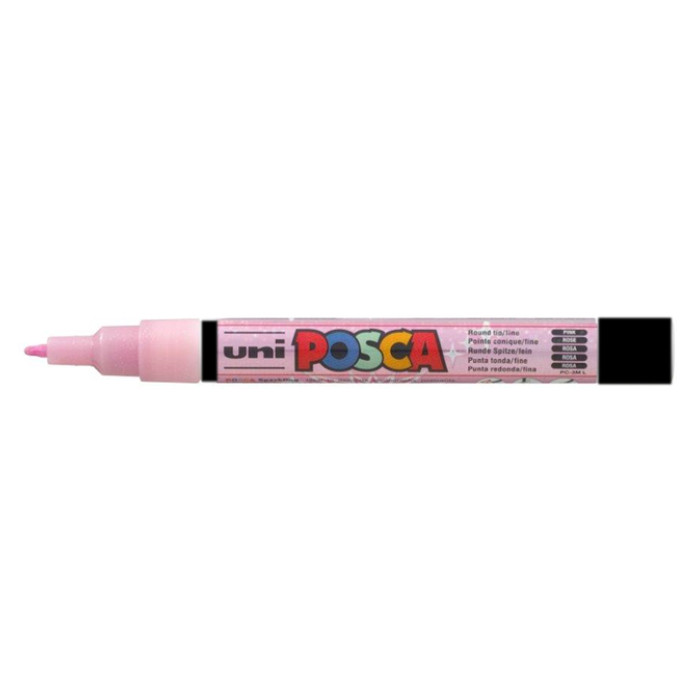Paintmarker Uni POSCA PC3M fijn glitter roze