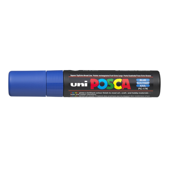 Paintmarker Uni POSCA PC17K extra breed rechthoek donkerblauw