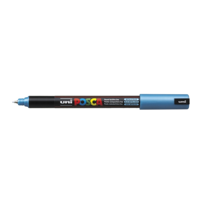 Paintmarker Uni POSCA PC1MR extra fijn metallic blauw
