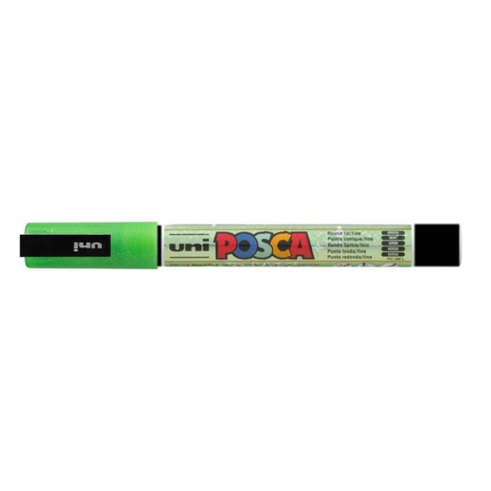 Paintmarker Uni POSCA PC3M fijn glitter donkergroen