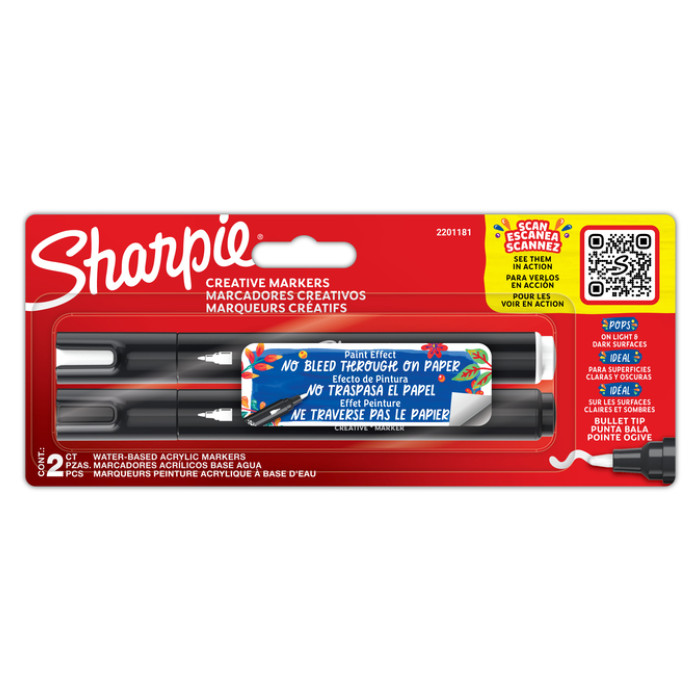 Creatieve marker Sharpie assorti blister à 2 stuks