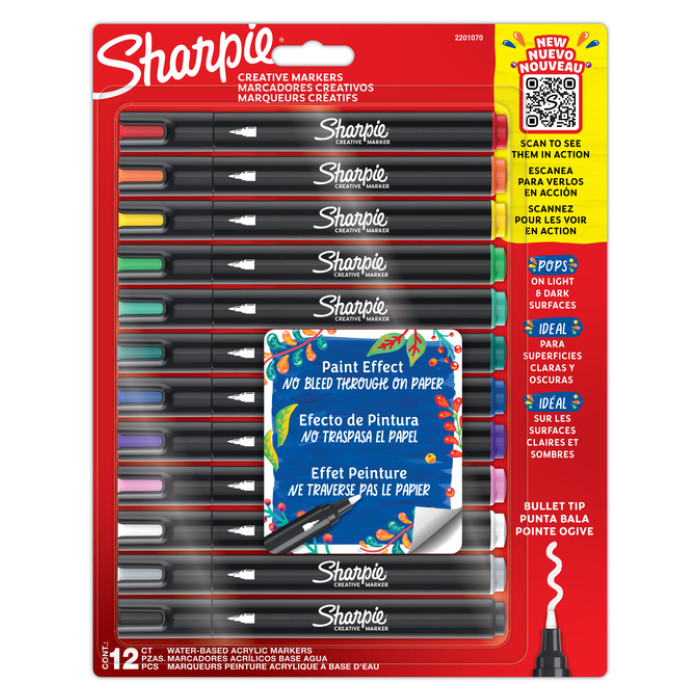 Creatieve marker Sharpie assorti blister à 12 stuks