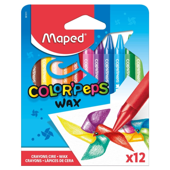 Waskrijt Maped Color'Peps Wax set á 12 kleuren