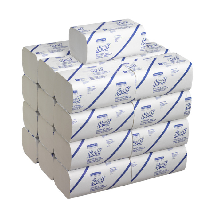 Handdoek Scott i-vouw 1-laags 200x315mm 25x175stuks wit 6633