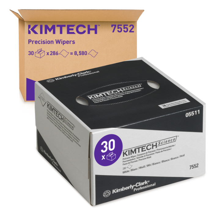 Poetsdoek Kimtech Science 208x112mm 30x286vel dispenserdoos wit 7552