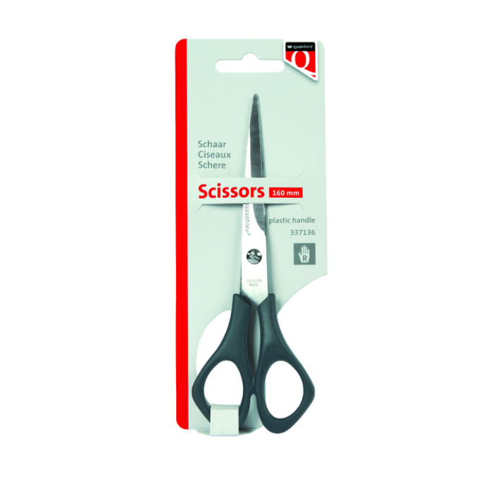 Schaar Quantore 160mm + plastic handvat zwart