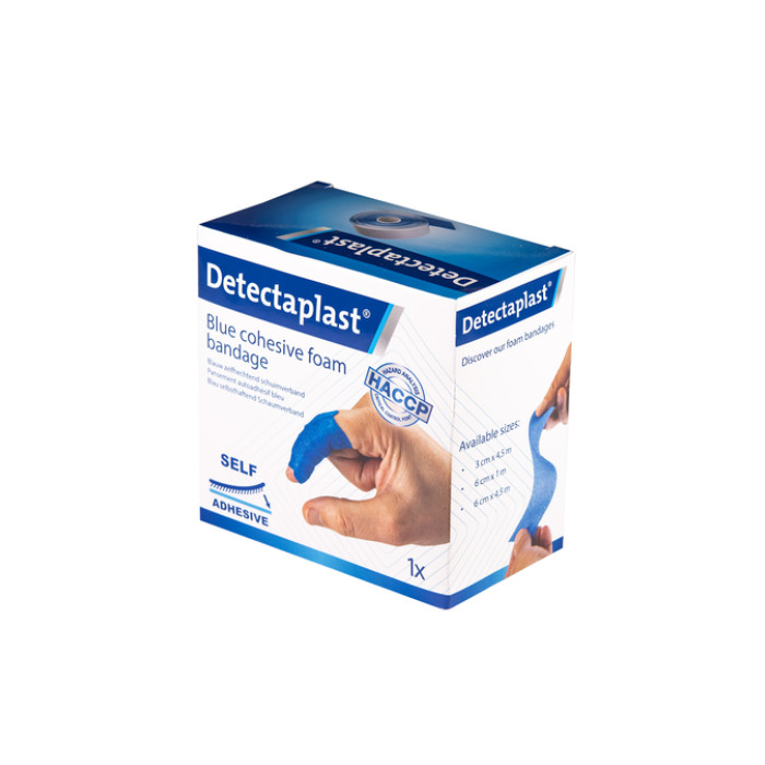 Foamverband blauw Detectaplast 6cmx4,5m
