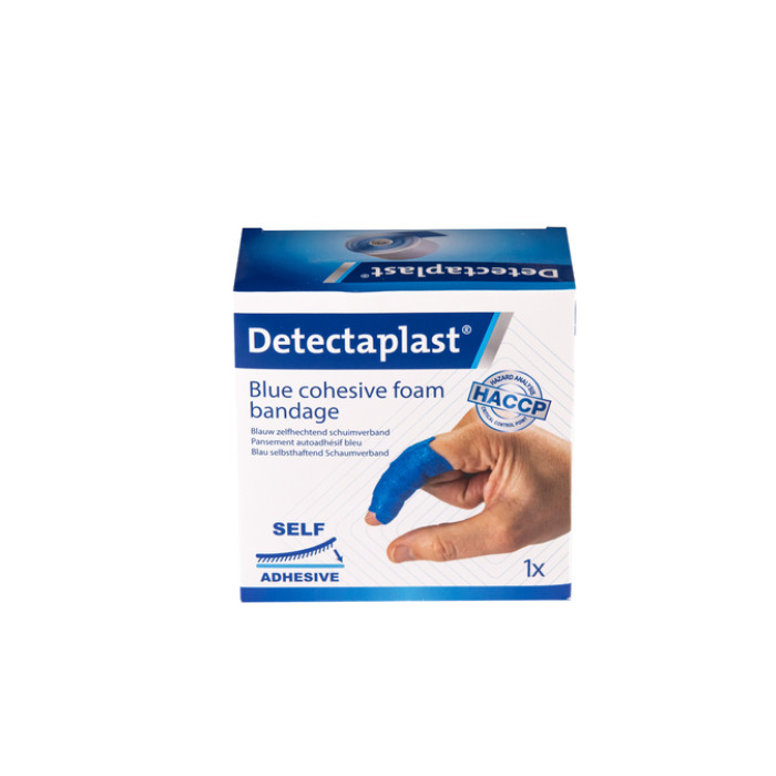 Foamverband blauw Detectaplast 6cmx4,5m