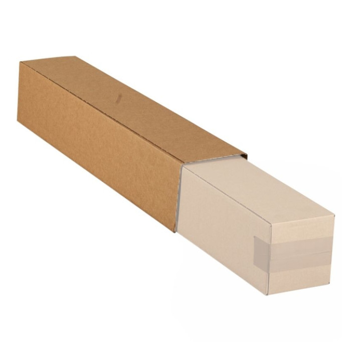 Vierkante koker IEZZY 750x126x126mm bruin deksel