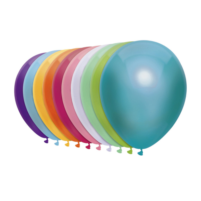 Ballon Haza uni 30cm 50 stuks metallic assorti
