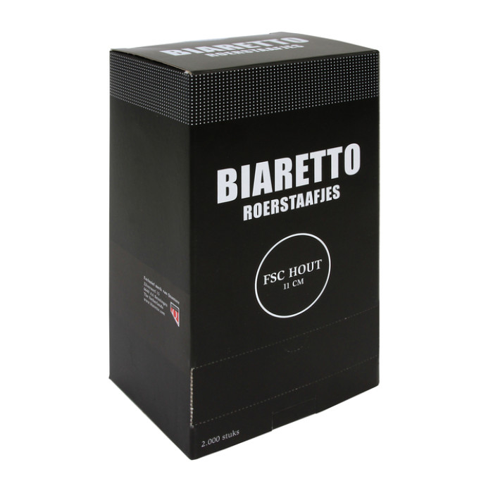 Roerstaafjes Biaretto hout 11cm 2000 stuks