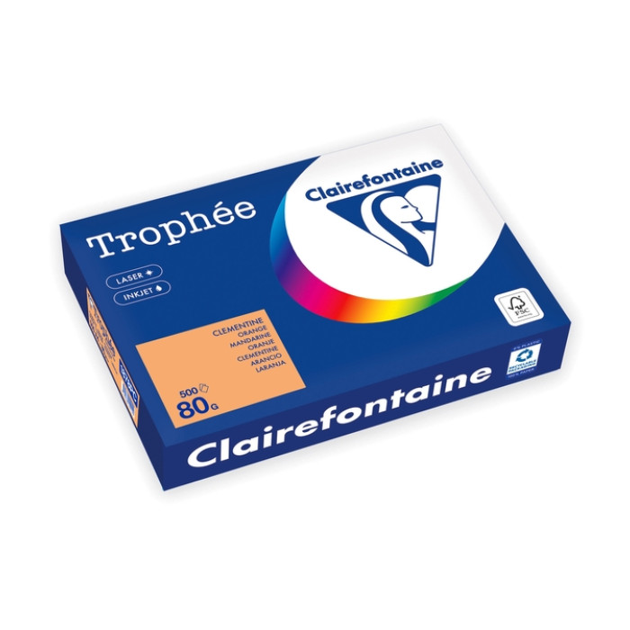 Kopieerpapier Trophée A4 80gr oranje 500 vel