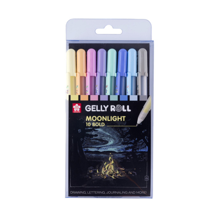 Gelschrijver Sakura Gelly Roll Moonlight 10 pastel set à 8 kleuren