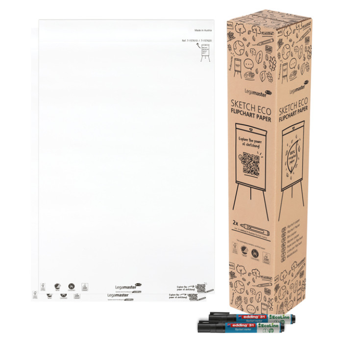Flipoverpapier Legamaster SKETCH ECO blanco 2x 50 vellen