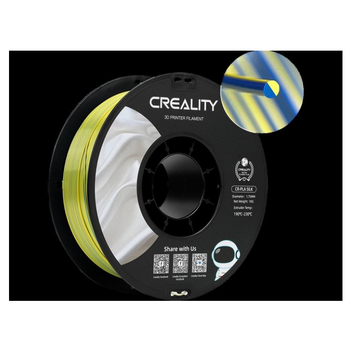 3D Filament Creality PLA 1.75mm Silk geel blauw 1kg