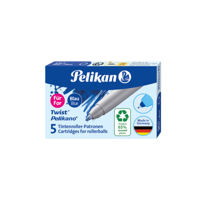 Rollerpenvulling Pelikan ECO KM/5 blauw 0,3mm