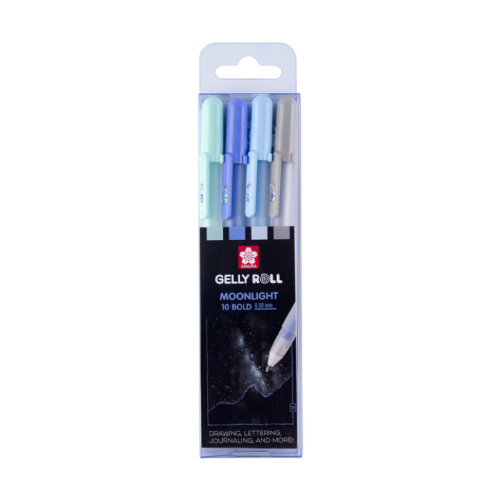 Gelschrijver Sakura Gelly Roll Moonlight 10 aurora set à 4 kleuren