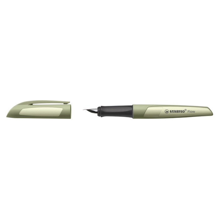 Vulpen STABILO Flow medium khaki blister à 1 stuk