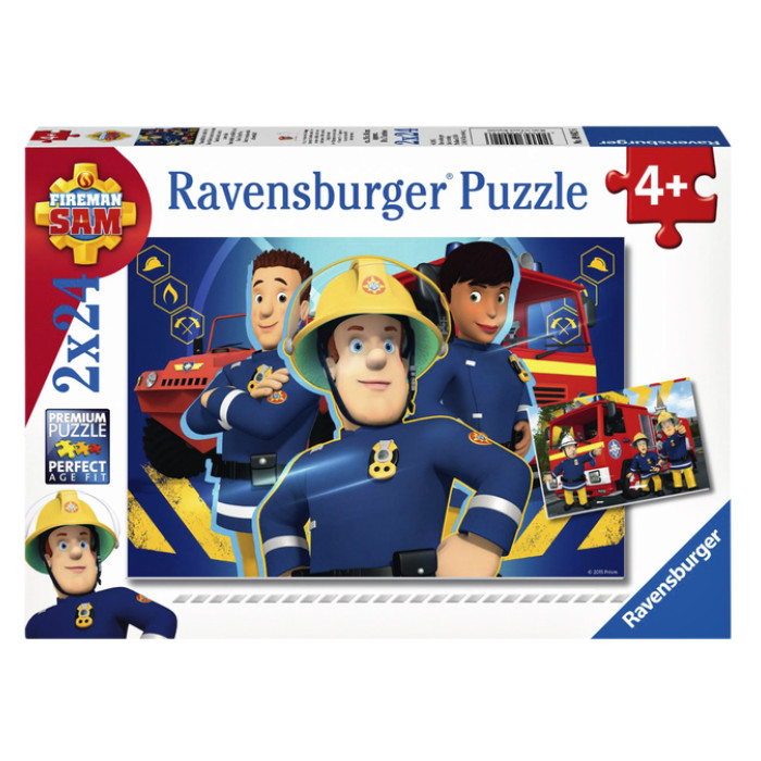 Puzzel Sam helpt je uit de brand 2 x à 24 stukjes