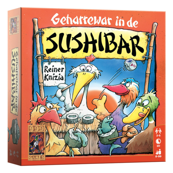 Dobbelspel Geharrewar in de Sushibar