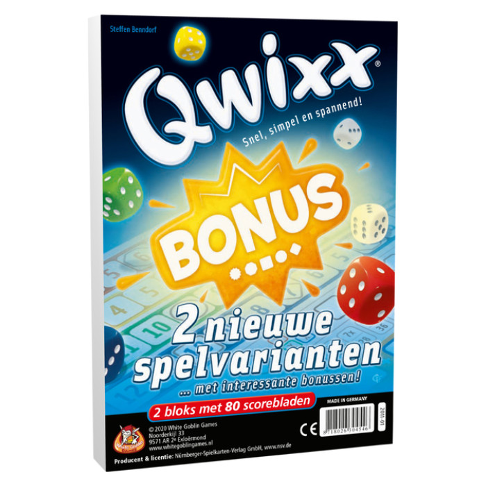 Dobbelspel Qwixx Bonus + 2 extra scorebloks