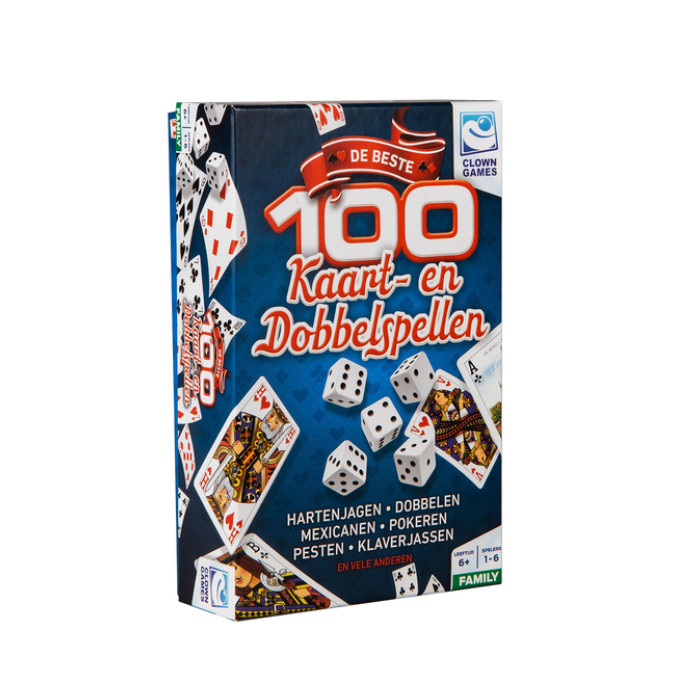 Spel speelkaarten en dobbelen Clown