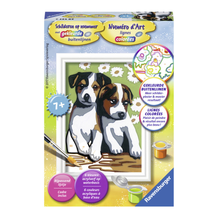 Schilderen op nummer Ravensburger Schattige puppies