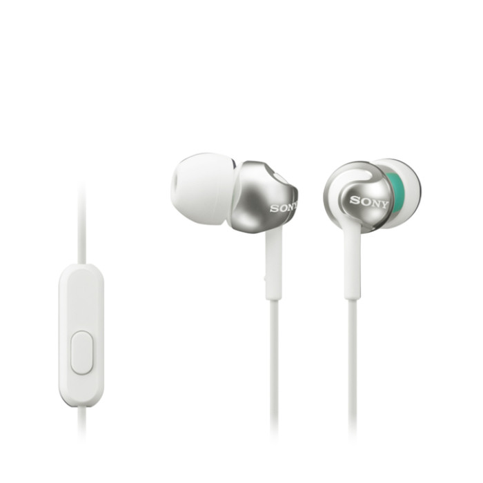 Oortelefoon Sony in-ear EX110 9mm wit