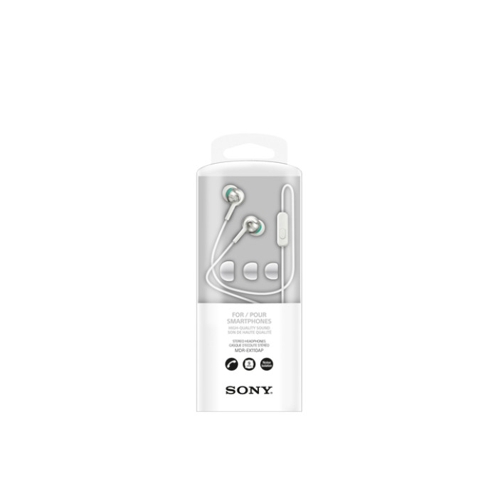Oortelefoon Sony in-ear EX110 9mm wit