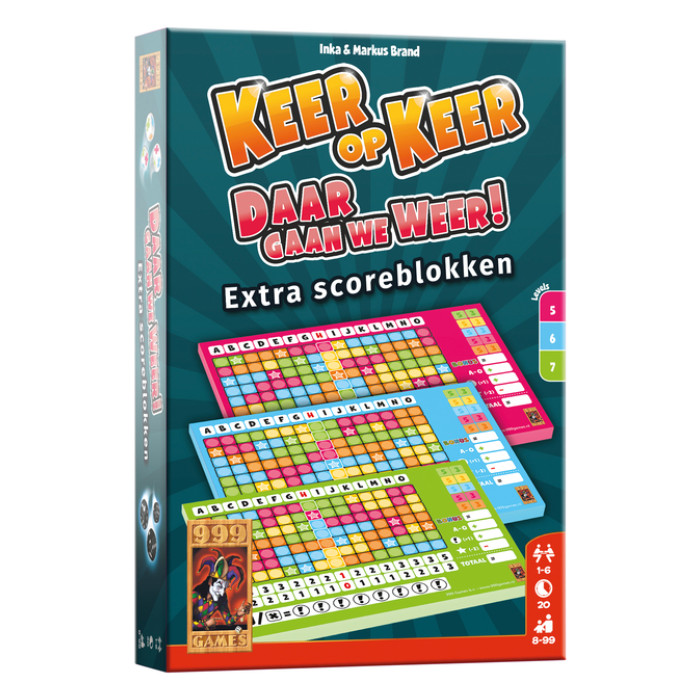 Scoreblok Keer op Keer level 5,6 en 7
