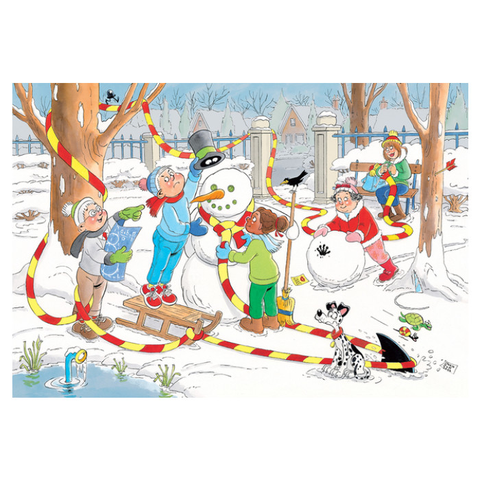 Puzzel Jan van Haasteren Junior 10 De sneeuwpop 150 stukjes