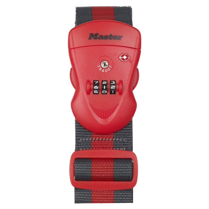 Kofferriem Master Lock TSA Rood/Zwart