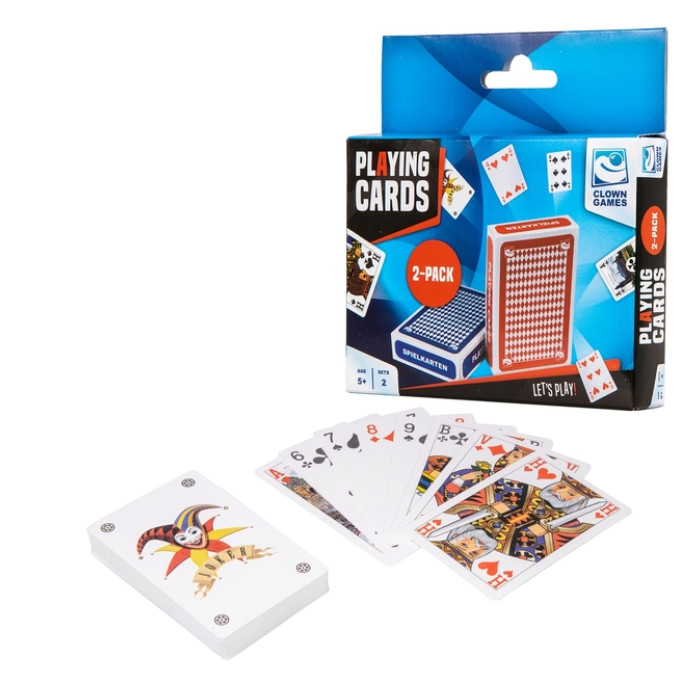 Speelkaarten Clown set van 2