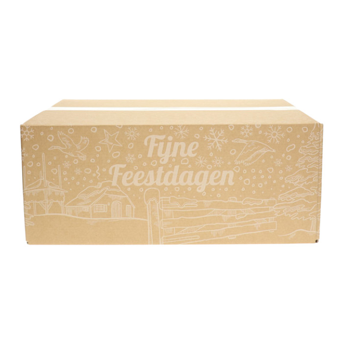 Kerstdoos IEZZY bedrukt Holland-2 390x290x250mm wit