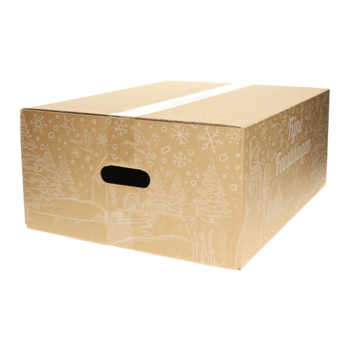 Kerstdoos IEZZY bedrukt Holland-2 390x290x250mm wit
