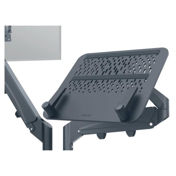 Monitor en Laptoparm Leitz Ergo ruimtebesparend dubbele monitorarm