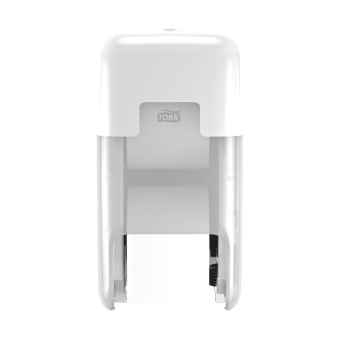 Toiletpapierdispenser Tork T7 Elevation OptiServe Coreless medium verticaal duo wit 558040