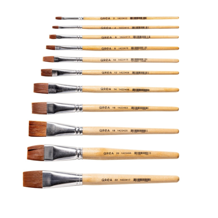 Kwast Qrea synthetisch set à 11 breedtes